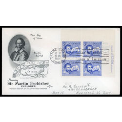 canada stamp 412 sir martin frobisher 5 1963 FDC UR 026