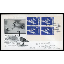 canada stamp 415 canada goose 15 1963 FDC LL 030