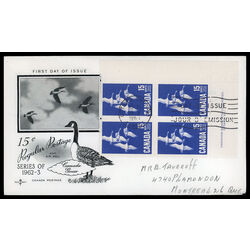 canada stamp 415 canada goose 15 1963 FDC LR 031