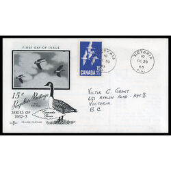 canada stamp 415 canada goose 15 1963 FDC PC 034