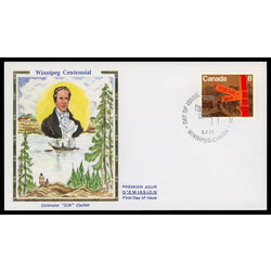 canada stamp 633 portage and main 8 1974 FDC PC 015