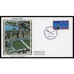 canada stamp 740 peace tower 25 1977 FDC PC 010
