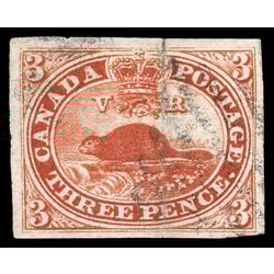 canada stamp 4 beaver 3d 1852 U DEF 152
