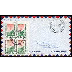 canada stamp 391 surveying crew 5 1961 FDC UR 021