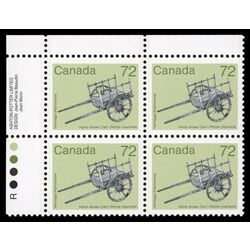 canada stamp 1083 hand drawn cart 72 1987 PB UL