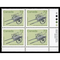 canada stamp 1083 hand drawn cart 72 1987 PB LR