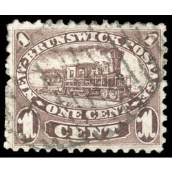 new brunswick stamp 6a locomotive 1 1860 U VF 002