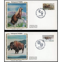 canada stamp 883 4 fdc canadian endangered wildlife 1981