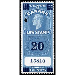 canada revenue stamp fsc22 supreme court law stamp george vi 1938 U XF 001