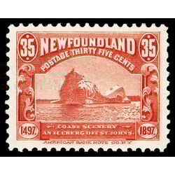 newfoundland stamp 73 iceberg 35 1897 M XF 021