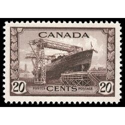 canada stamp 260 corvette 20 1942 M XFNH 015