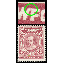 newfoundland stamp 92i lord bacon 6 1910 M F VF 006