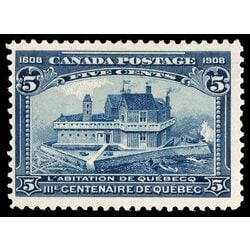 canada stamp 99 champlain s habitation 5 1908 M F VF 081