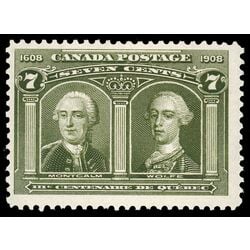 canada stamp 100 montcalm wolfe 7 1908 M F 092