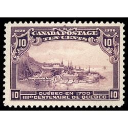 canada stamp 101 quebec in 1700 10 1908 M F VF 066
