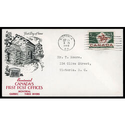 canada stamp 413 postrider and map 5 1963 FDC PC 019