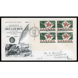 canada stamp 413 postrider and map 5 1963 FDC LL 024
