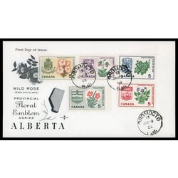 canada stamp 417 29a fdc provincial flowers and coats of arms 1964 FDC COMBO 006