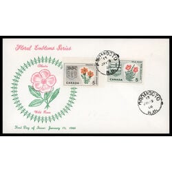 canada stamp 417 29a fdc provincial flowers and coats of arms 1964 FDC COMBO 009