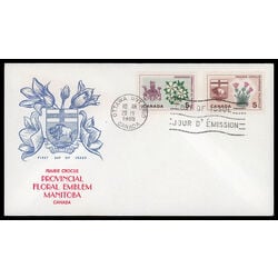 canada stamp 417 29a fdc provincial flowers and coats of arms 1964 FDC COMBO 013