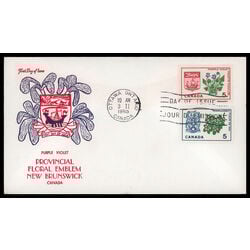 canada stamp 417 29a fdc provincial flowers and coats of arms 1964 FDC COMBO 014