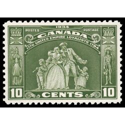 canada stamp 209 loyalists statue 10 1934 M XFNH 045