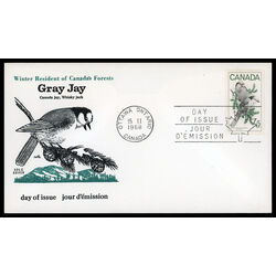 canada stamp 478 gray jays 5 1968 FDC PC 009