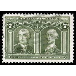 canada stamp 100 montcalm wolfe 7 1908 U VF 093