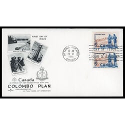 canada stamp 394 power plant 5 1961 FDC PC 012