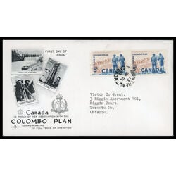 canada stamp 394 power plant 5 1961 FDC PC 013