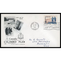 canada stamp 394 power plant 5 1961 FDC PC 017