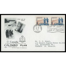 canada stamp 394 power plant 5 1961 FDC PC 019