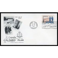 canada stamp 394 power plant 5 1961 FDC PC 011