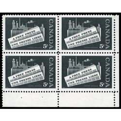 canada stamp 375 a free press 5 1958 CB LR