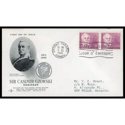 canada stamp 410 sir casimir czowski 5 1963 FDC PC 033