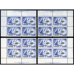 canada stamp 383 silver dart and jet planes 5 1959 PB SET %231 1