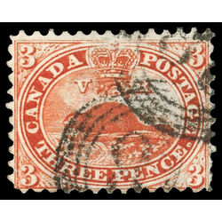 canada stamp 12 beaver 3d 1859 U F VF 050