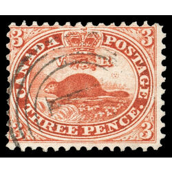 canada stamp 12 beaver 3d 1859 U F VF 051