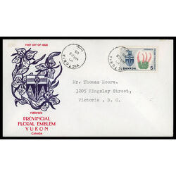 canada stamp 428 yukon fireweed 5 1966 FDC PC 016