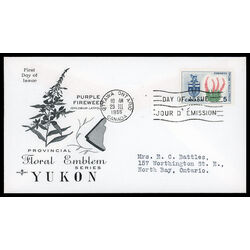 canada stamp 428 yukon fireweed 5 1966 FDC PC 017