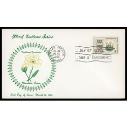 canada stamp 429 northwest territories mountain avens 5 1966 FDC PC 011