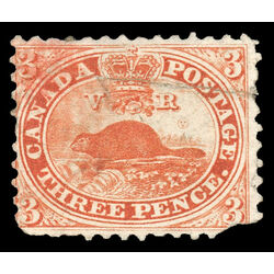 canada stamp 12 beaver 3d 1859 U VF 049