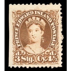 prince edward island stamp 10 queen victoria 4 d 1870 M VF 006