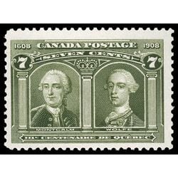 canada stamp 100 montcalm wolfe 7 1908 M F VFNH 095