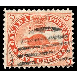 canada stamp 15 beaver 5 1859 U VF 094