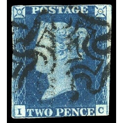 great britain stamp 2 queen victoria two penny blue 2p 1840 U F 013