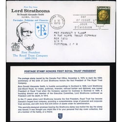 canada stamp 531 sir donald alexander smith 6 1970 FDC PC 014