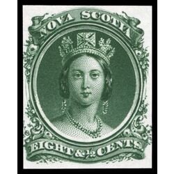 nova scotia stamp 11pi queen victoria 8 1860 M VF 001