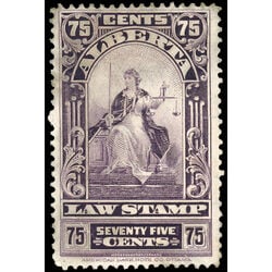 canada revenue stamp al32 law stamps justice seated 75 1910