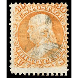 us stamp postage issues 100 franklin 30 1867 U VG 002